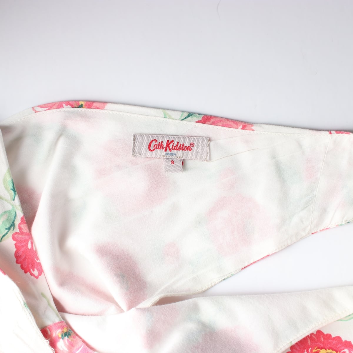캐스키드슨 (Cath Kidston) 플로럴 프린트 벨티드 면 롱 원피스 상세 이미지 3