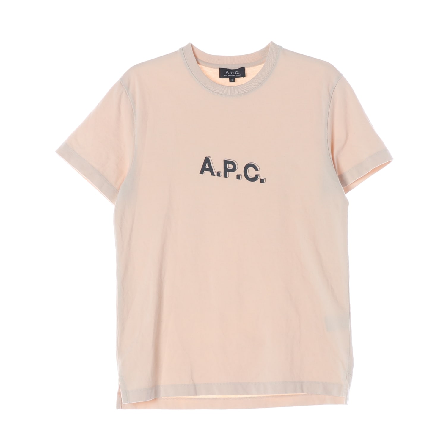 아페쎄 APC 사선 입체 로고 프린트 반팔 티셔츠 이미지 1