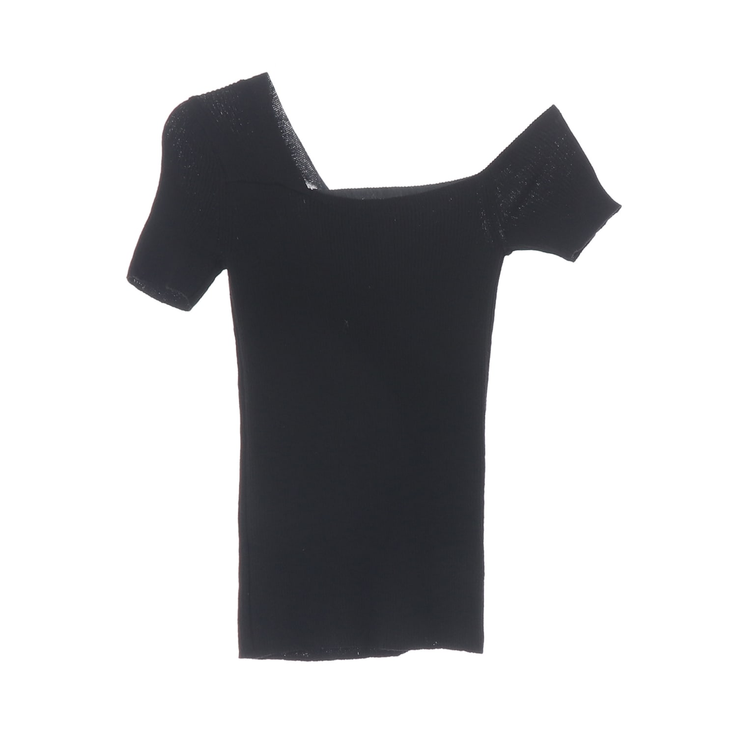 (새상품) 다이애그널 22SS 린넨 오프숄더 슬림핏 하프 니트 이미지 2