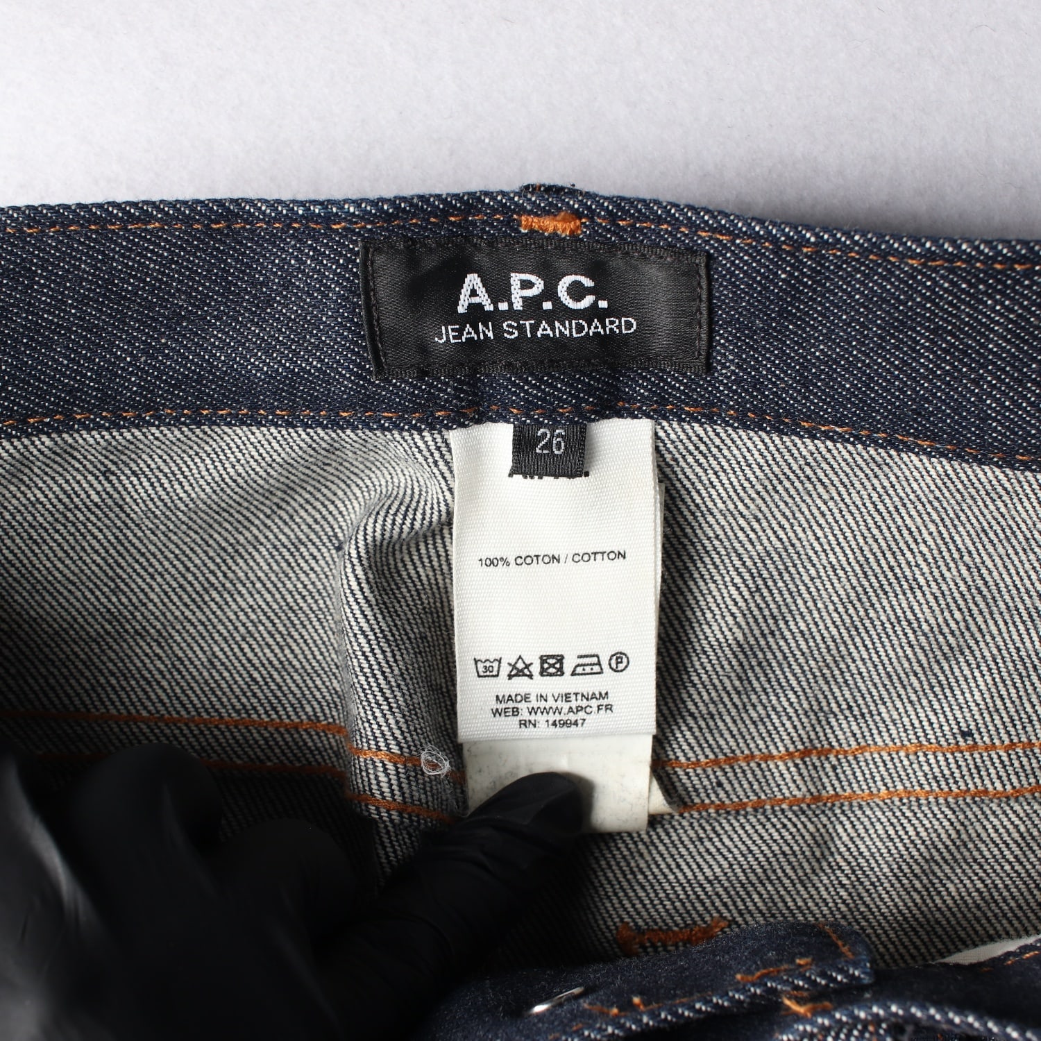 아페쎄 APC 22SS JEAN STANDARD 면 데님팬츠 W26 이미지 3