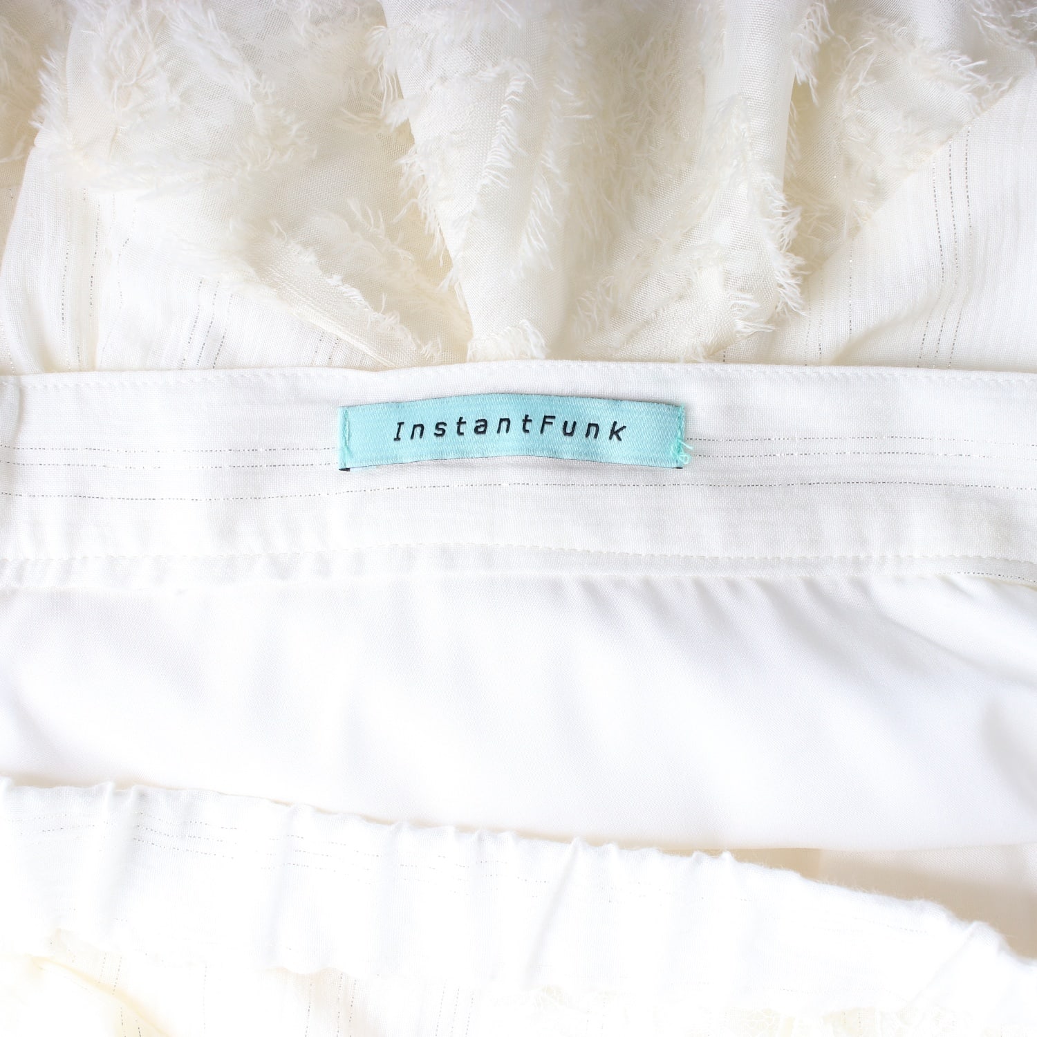 인스턴트펑크 23SS 러플 레이스 어시메트릭 티어드 롱 스커트 이미지 3