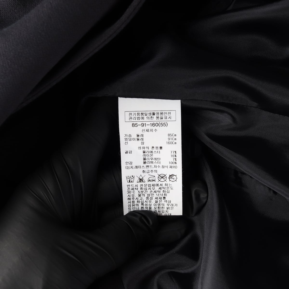 쉬즈미스 24SS 싱글 버튼 블레이저 재킷 다크 그레이 상세 이미지 4