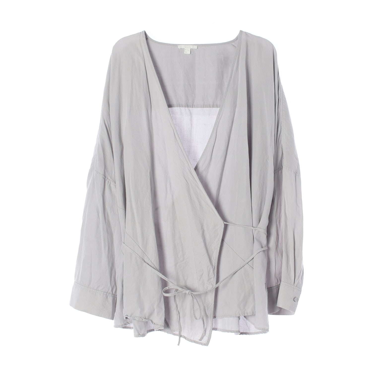 코스 21SS 오버핏 리오셀 린넨 랩 블라우스 이미지 1