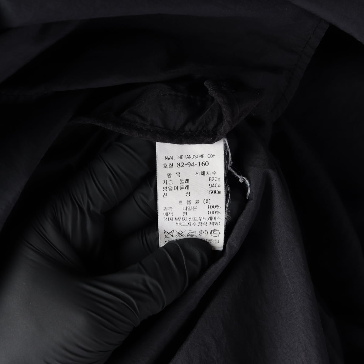 시스템 후드 반팔 스트링 플레어 롱 원피스 상세 이미지 4