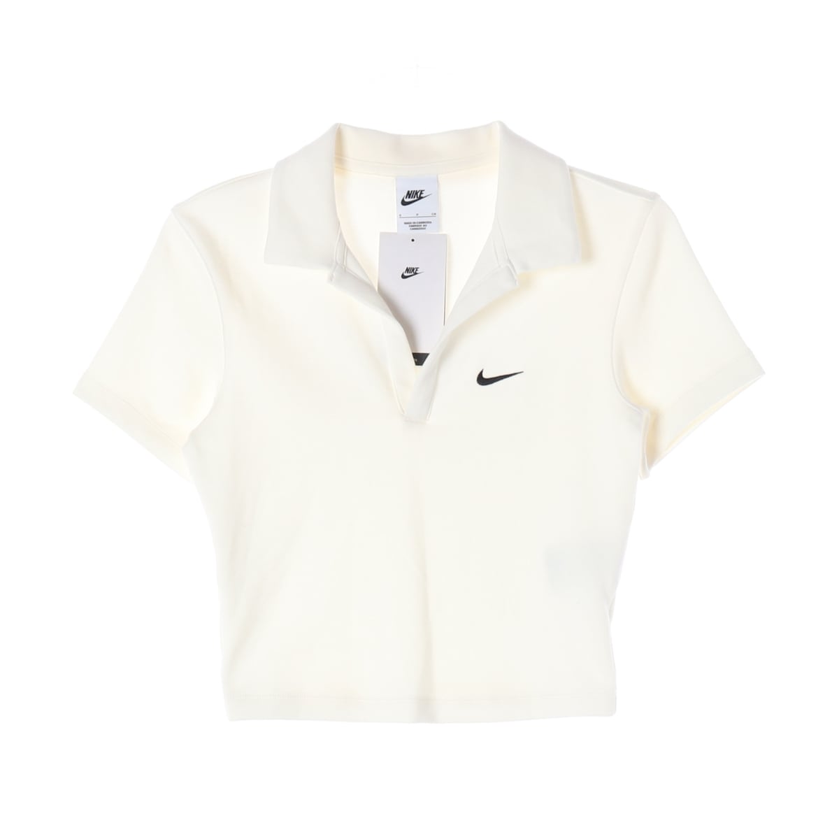 (새상품) 나이키 24SS 스우시 로고 크롭 폴로 반팔 티셔츠 상세 이미지 1