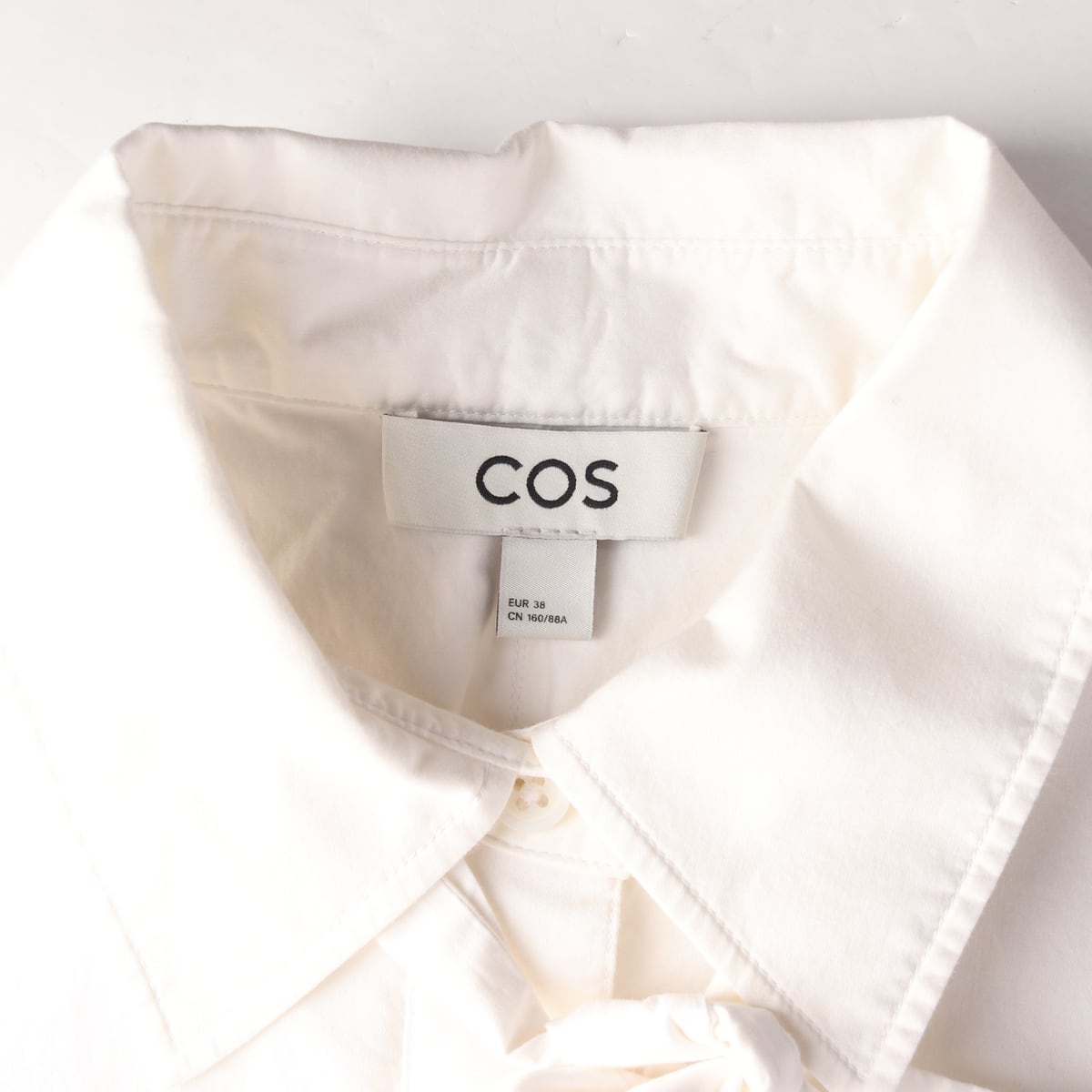 코스 COS 23SS 타이넥 A라인 면 숏 원피스 상세 이미지 3