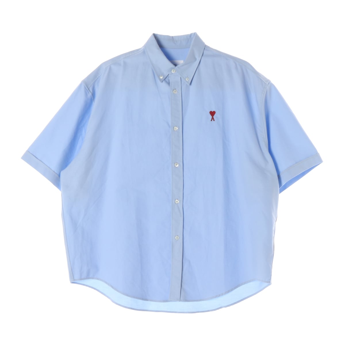 아미 ami 24SS 하트 로고 자수 오버핏 반팔 셔츠 상세 이미지 1