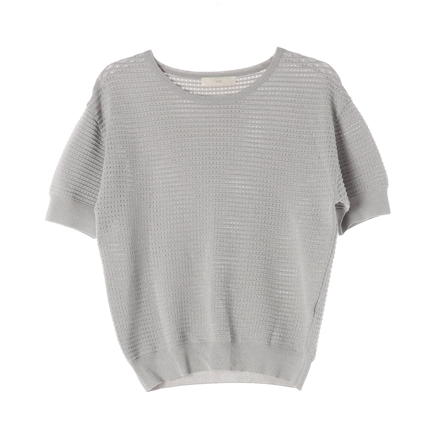 오르 21SS 오픈 니트 드롭숄더 오버핏 니트 반팔 티셔츠 이미지 1