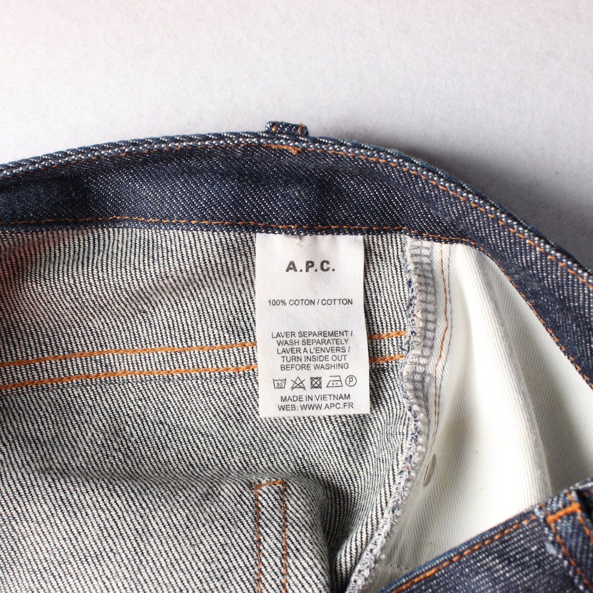 아페쎄 APC 생지 클래식 데님 숏 스커트 상세 이미지 4