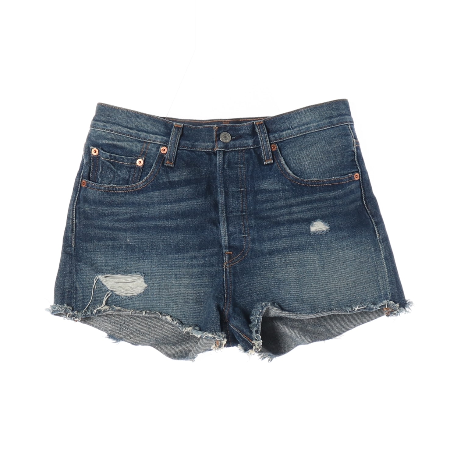 리바이스 501 디스트로이드 워싱 밑단 헤짐 숏팬츠 이미지 1