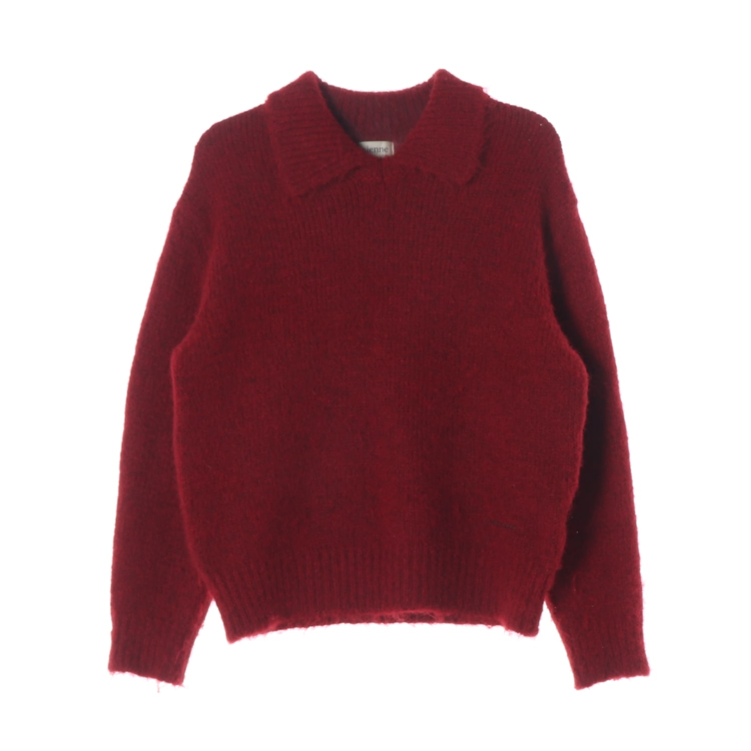 시엔느 23FW Monica 모니카 카라 울 블렌드 니트 스웨터 레드 이미지 1