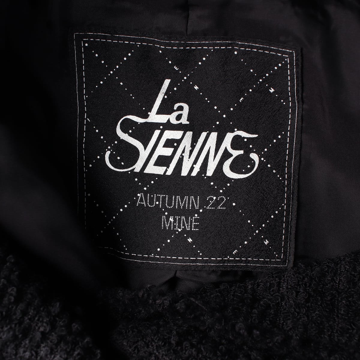 마인 22FW 울 블렌드 트위드 재킷 블랙 상세 이미지 3