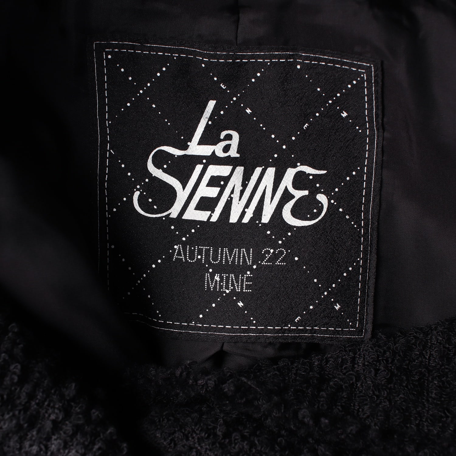 마인 22FW 울 블렌드 트위드 재킷 블랙 이미지 3
