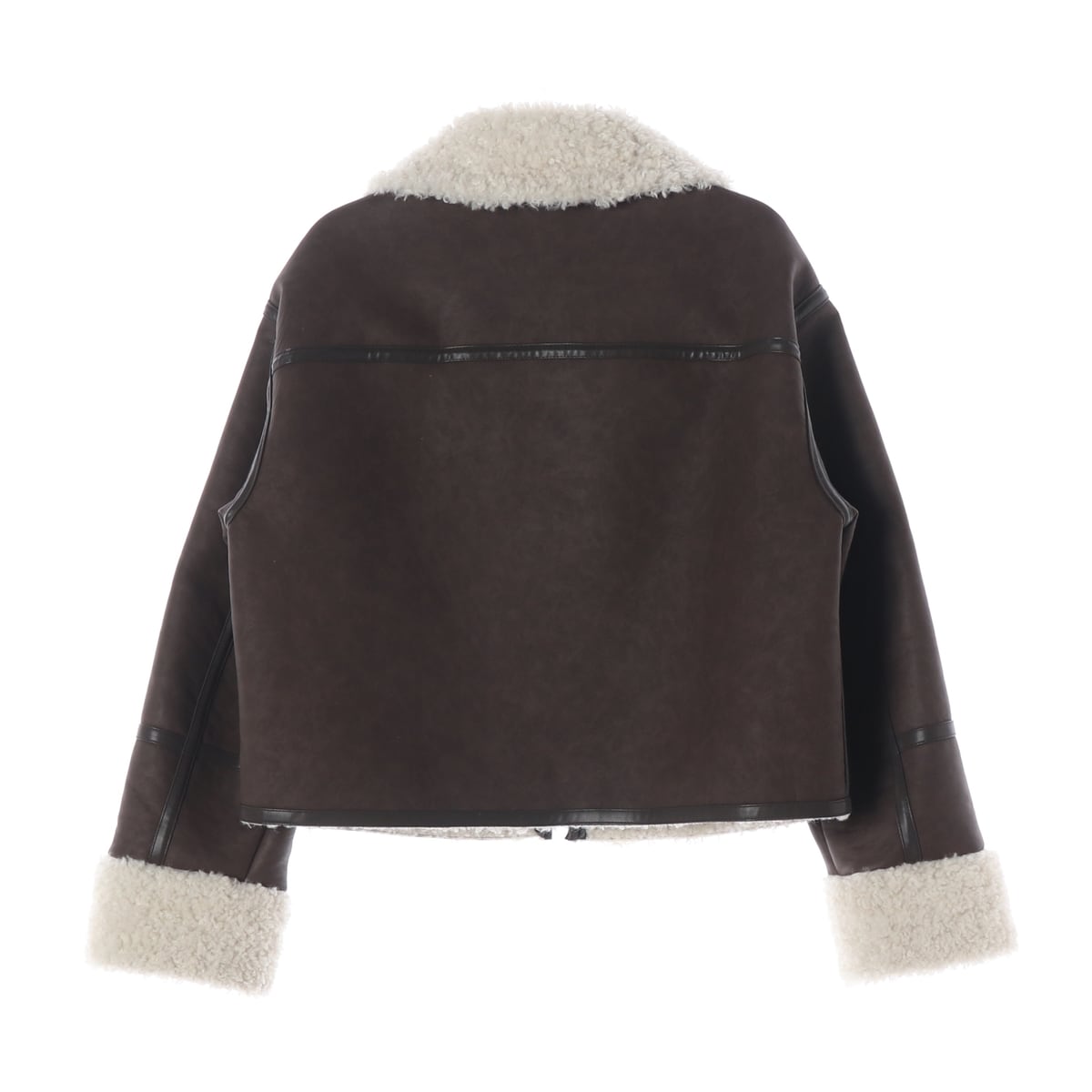 아틀리에 나인 24FW 크롭 인조가죽 무스탕 재킷 상세 이미지 3