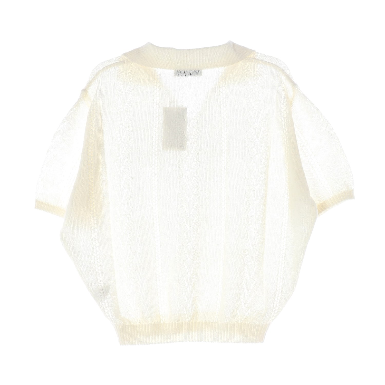 (새상품) 헤더먼트 린넨 블렌드 오픈워크 폴로넥 반팔 티셔츠 이미지 2