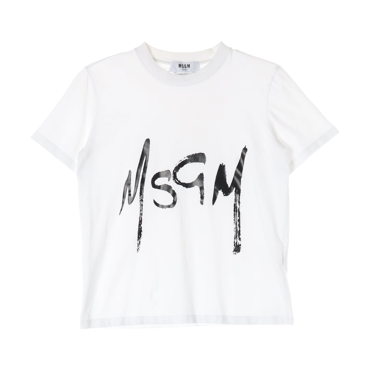 엠에스지엠 MSGM 레터링 로고 프린트 면 반팔 티셔츠 상세 이미지 1