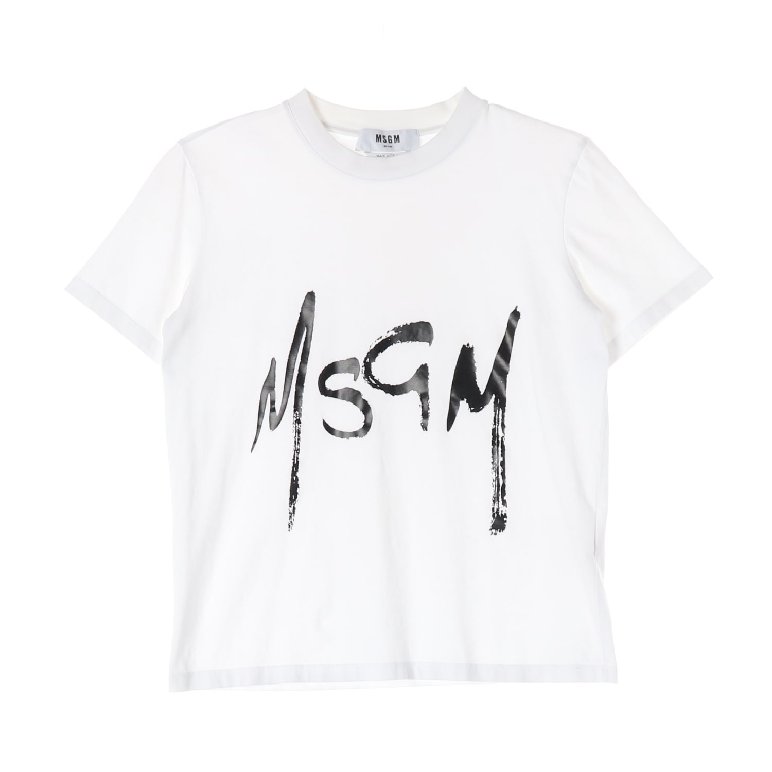 엠에스지엠 MSGM 레터링 로고 프린트 면 반팔 티셔츠 이미지 1