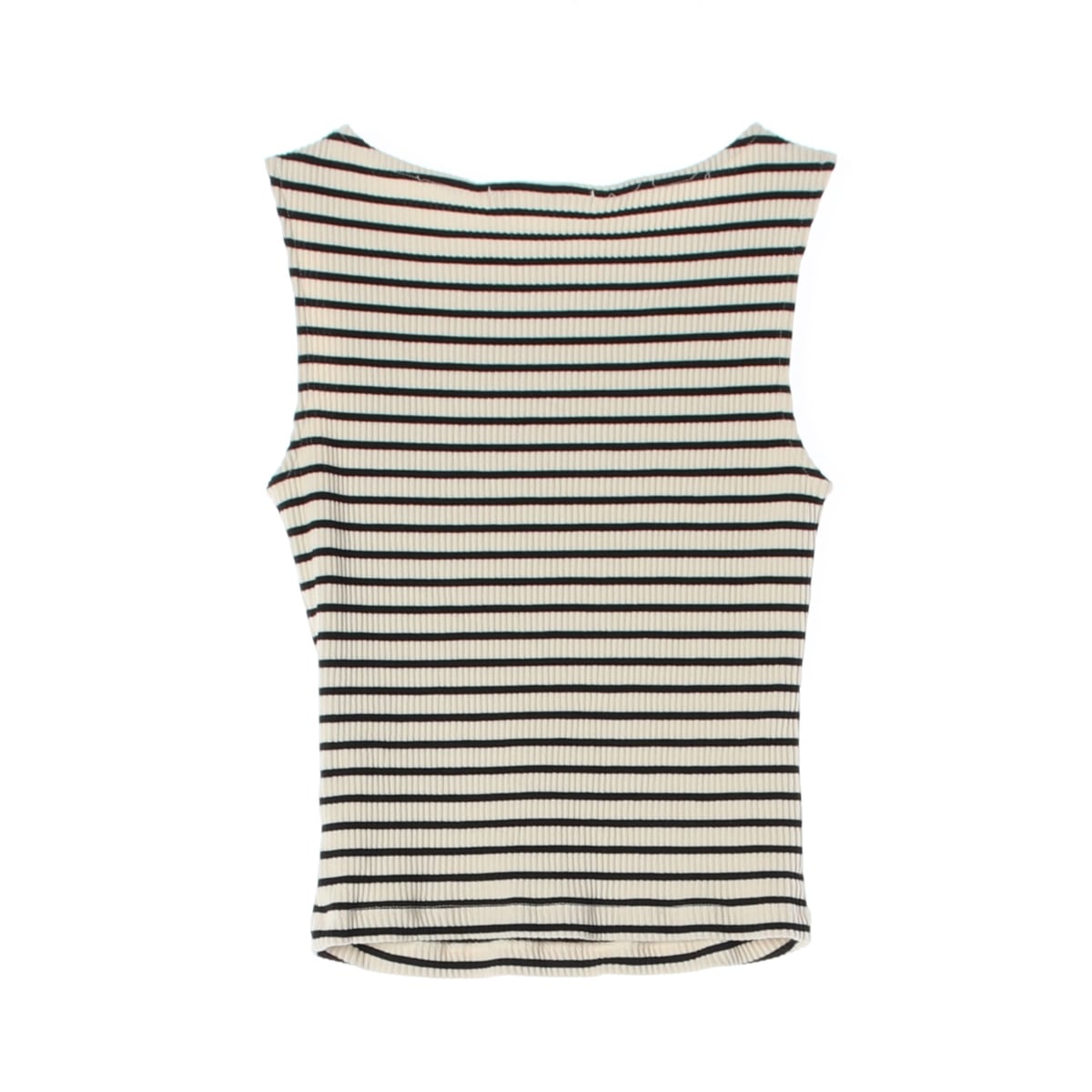 플랙 25SS 스트라이프 면 슬리브리스 상세 이미지 2