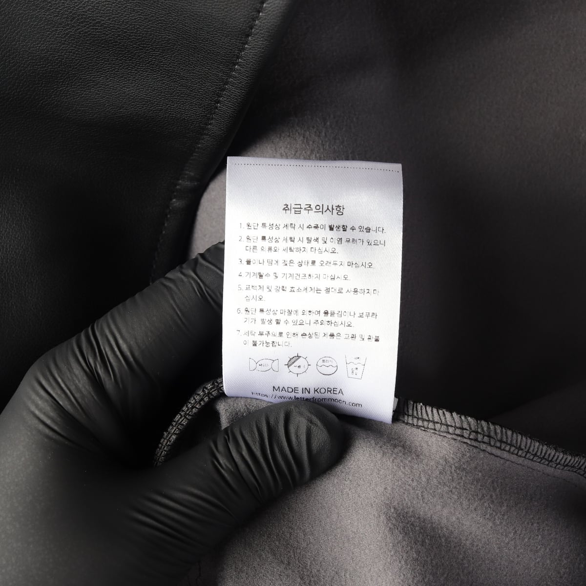 (새상품) 레터프롬문 23FW 로잘린 레더 원피스 미니 가죽 드레스 상세 이미지 5