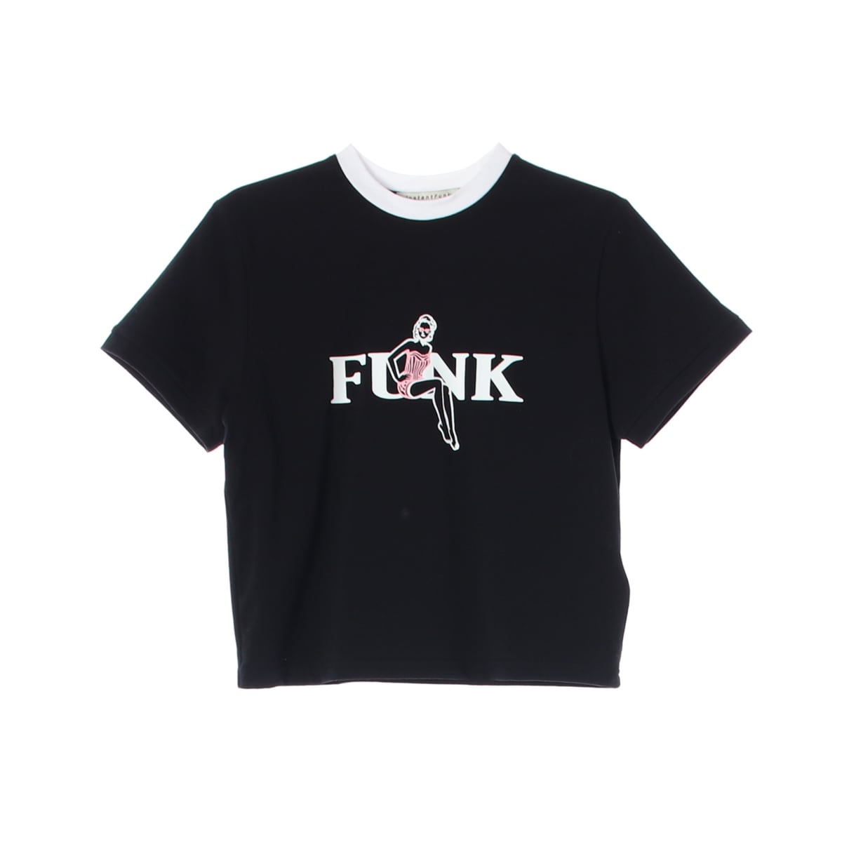 인스턴트펑크 FUNK 그래픽 프린트 크롭 반팔 티셔츠 상세 이미지 1