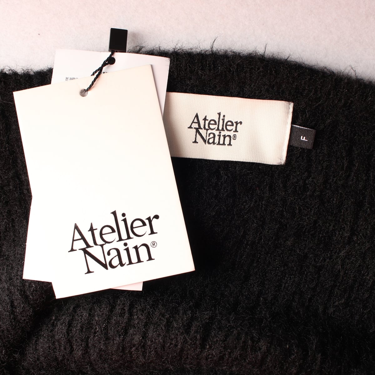 (새상품) 아틀리에 나인 24FW 크롭 보트넥 니트 스웨터 상세 이미지 3