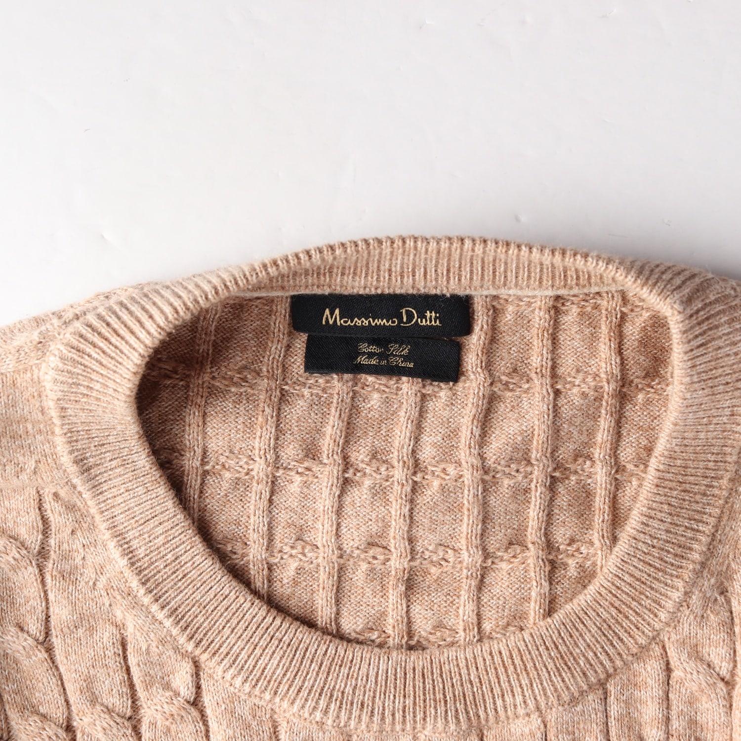 마시모두띠 (Massimo Dutti) 케이블 니트 실크 코튼 스웨터 이미지 3