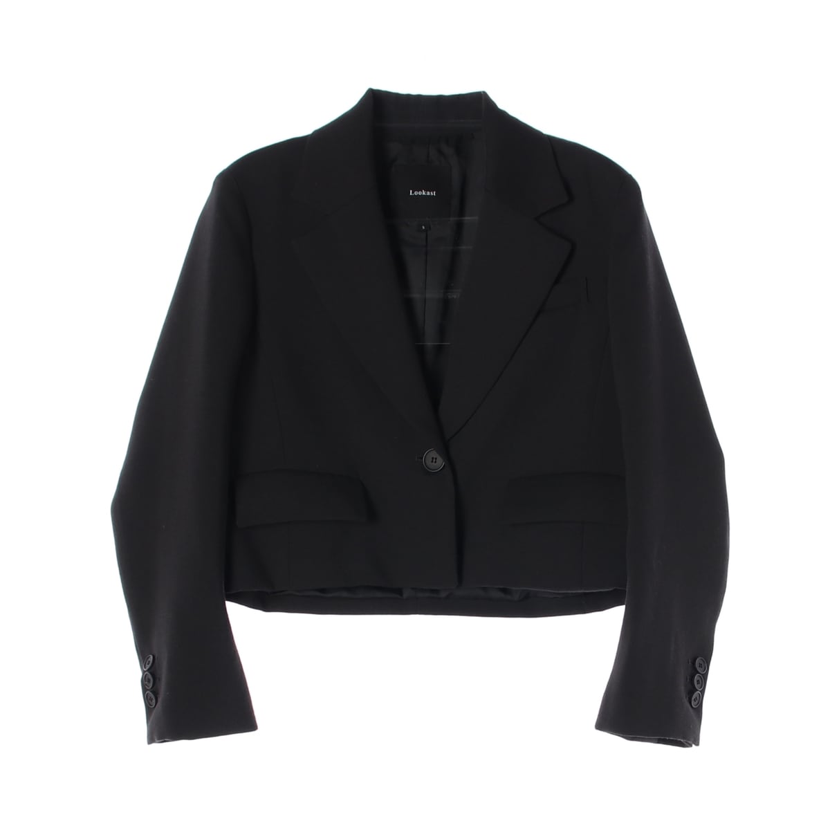 룩캐스트 22FW 크롭 싱글 버튼 블레이저 재킷 상세 이미지 1