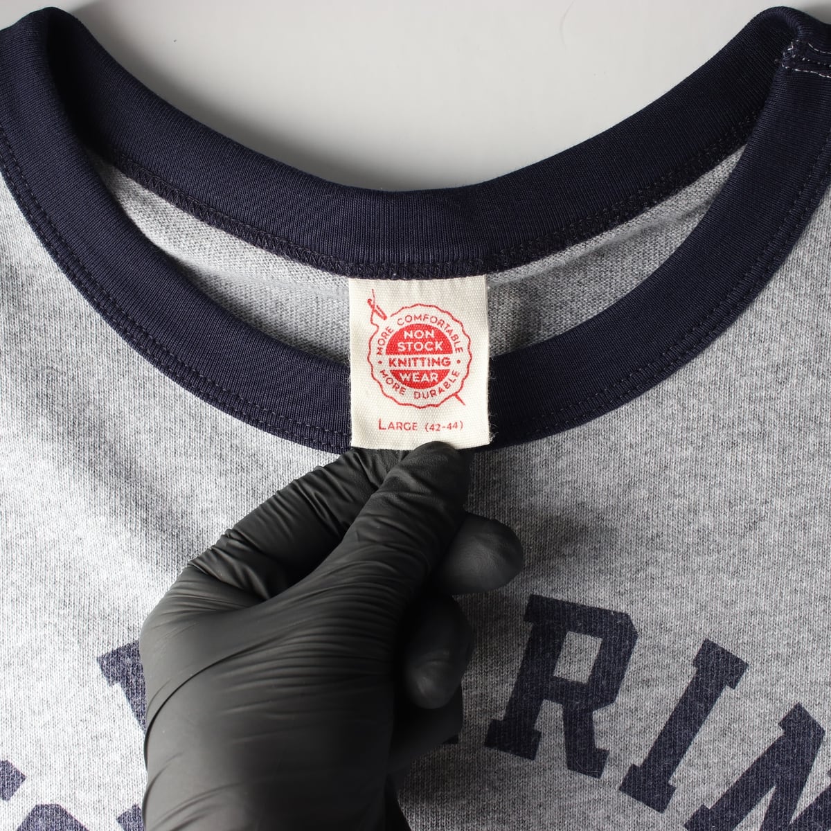 브론슨 26SS 1970s US Marine 반팔 티셔츠 그레이 상세 이미지 3