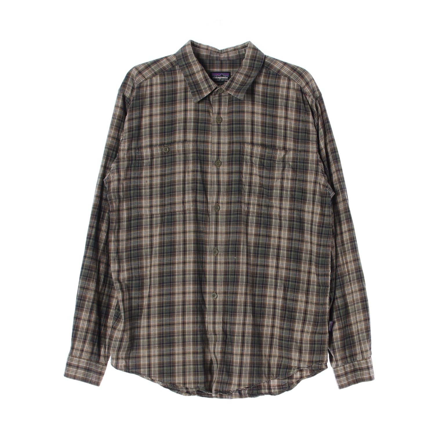 파타고니아 플란넬 체크 패턴 오가닉 코튼 셔츠 이미지 1