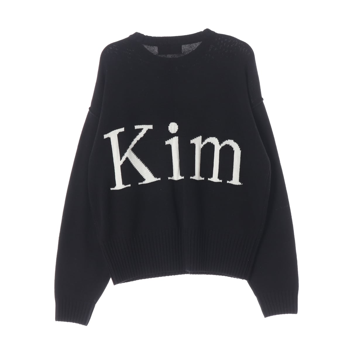 마뗑킴 22FW 빅 로고 니트 풀오버 스웨터 블랙  상세 이미지 2
