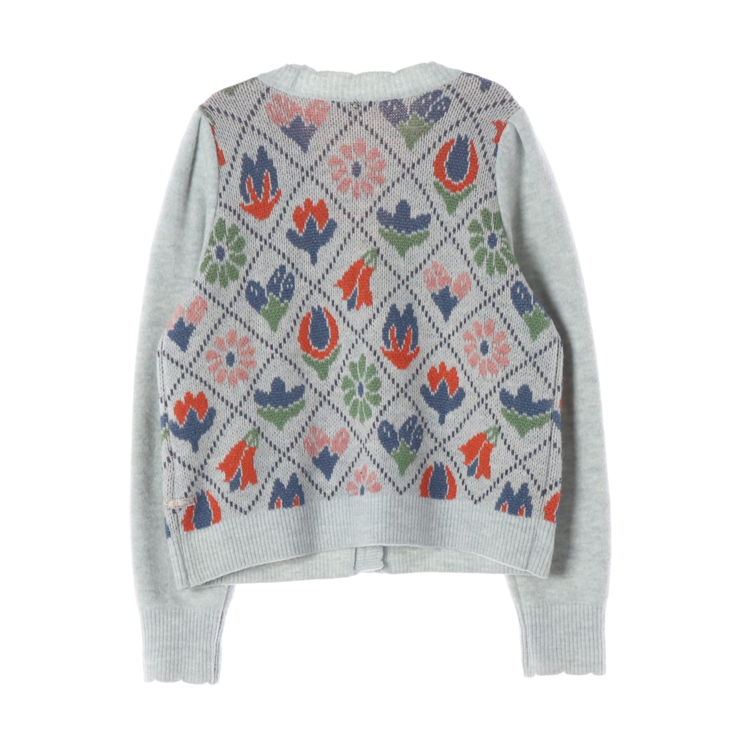 써스데이 아일랜드 22FW 다이아몬드 꽃 자카드 가디건 이미지 2