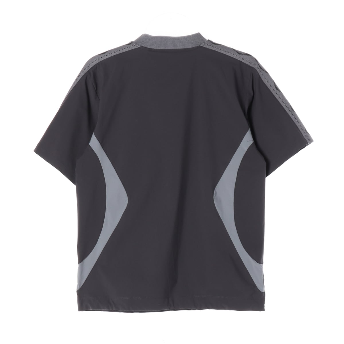 미스치프 24SS 롬버스 하프 집업 셔츠 반팔 티셔츠 차콜 상세 이미지 2