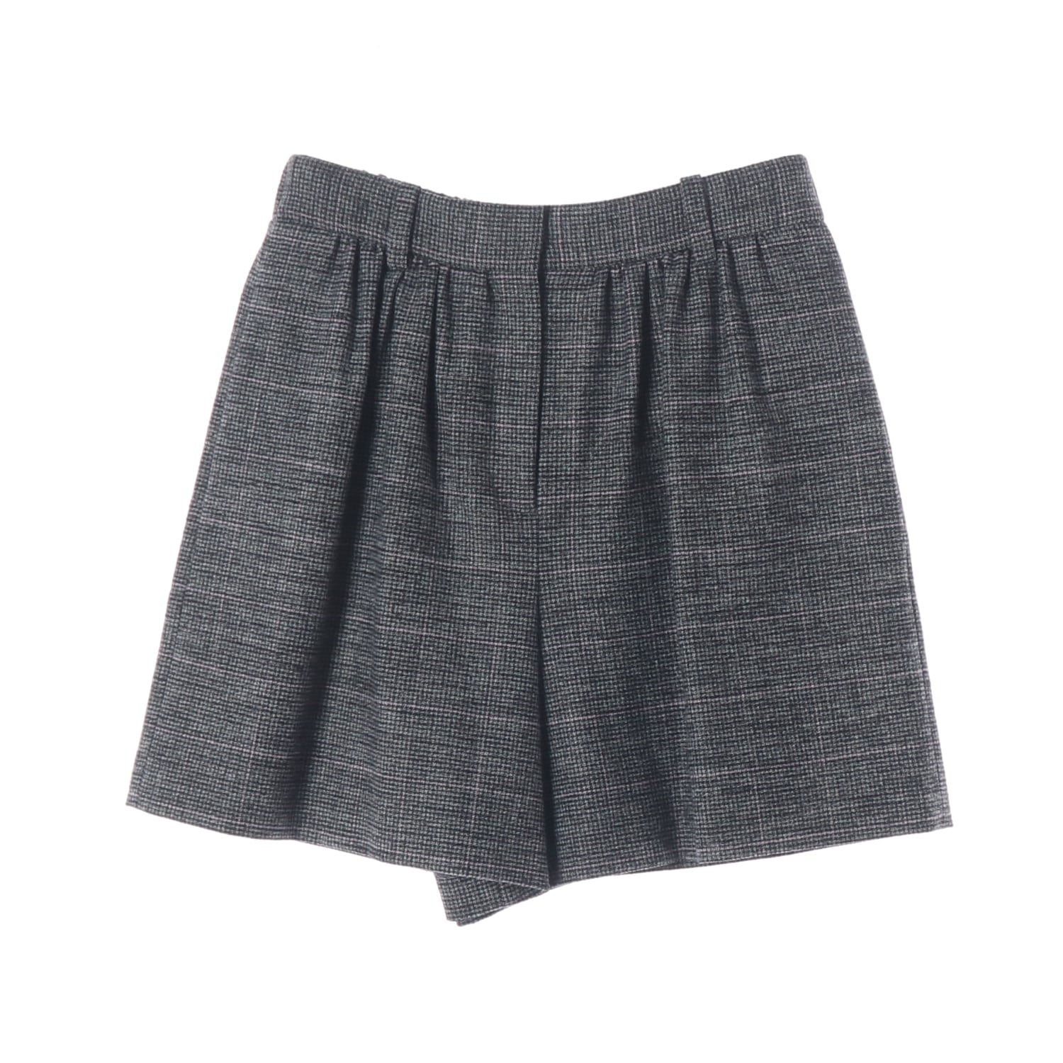 마쥬 21SS 체크 패턴 비스코스 블렌드 숏팬츠 이미지 1