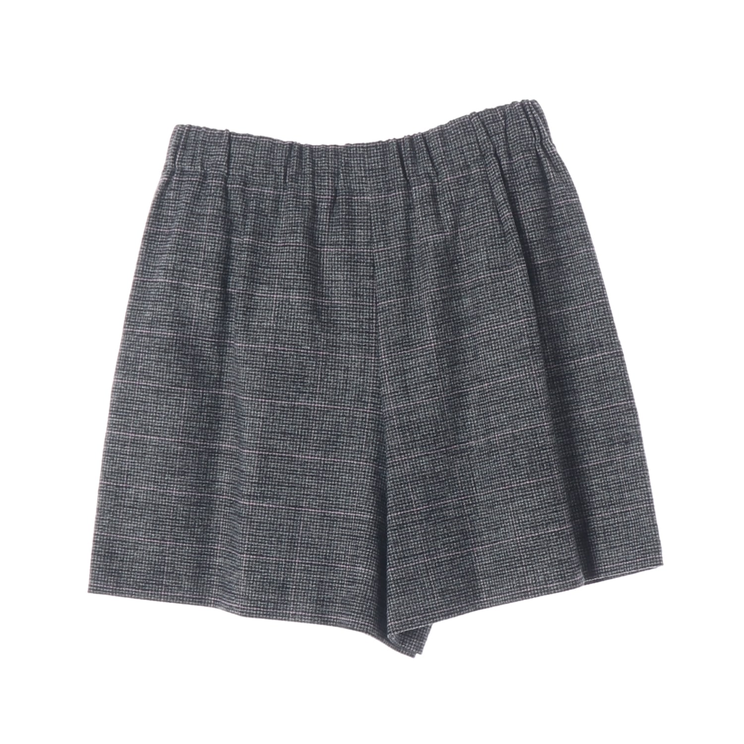 마쥬 21SS 체크 패턴 비스코스 블렌드 숏팬츠 이미지 2