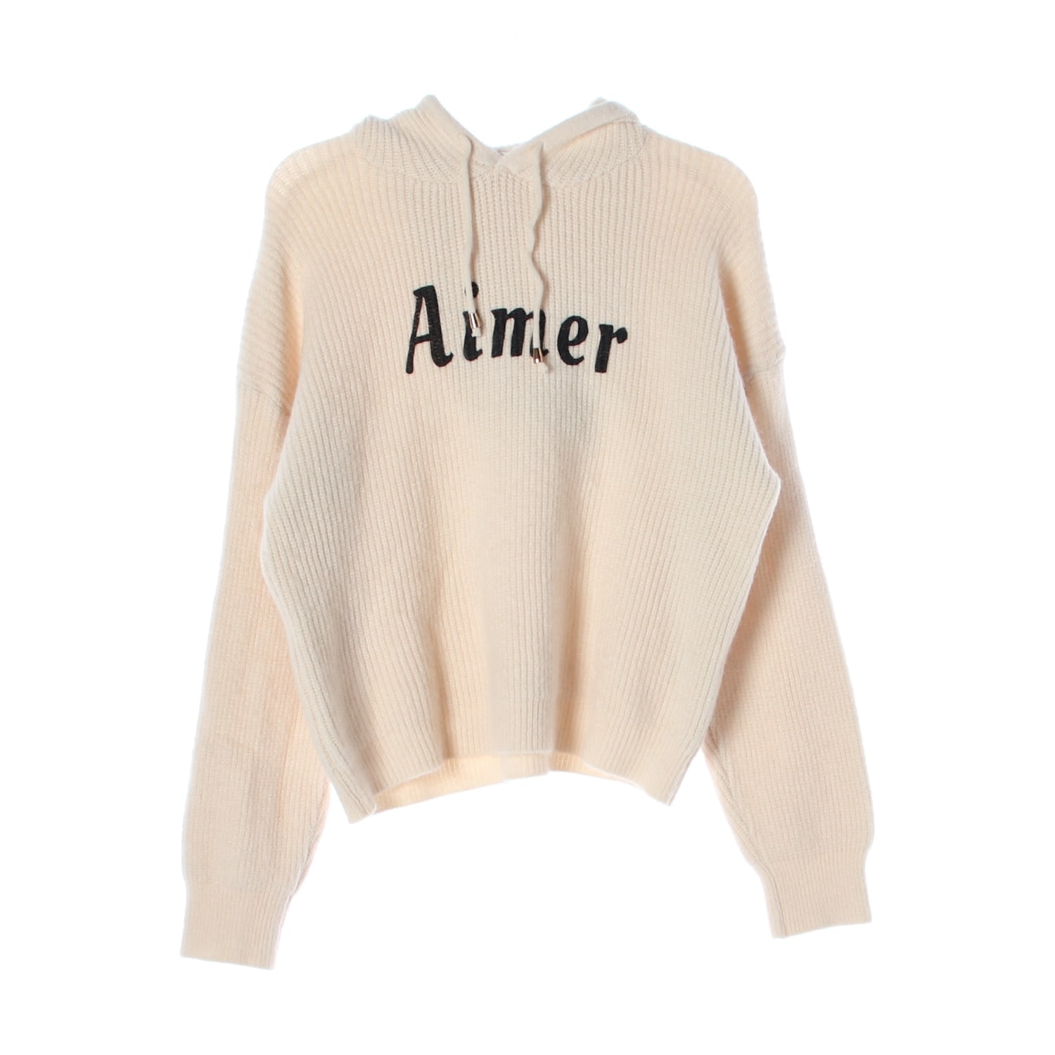 올리브데올리브 24FW Aimer 레터링 니트 후드티 이미지 1
