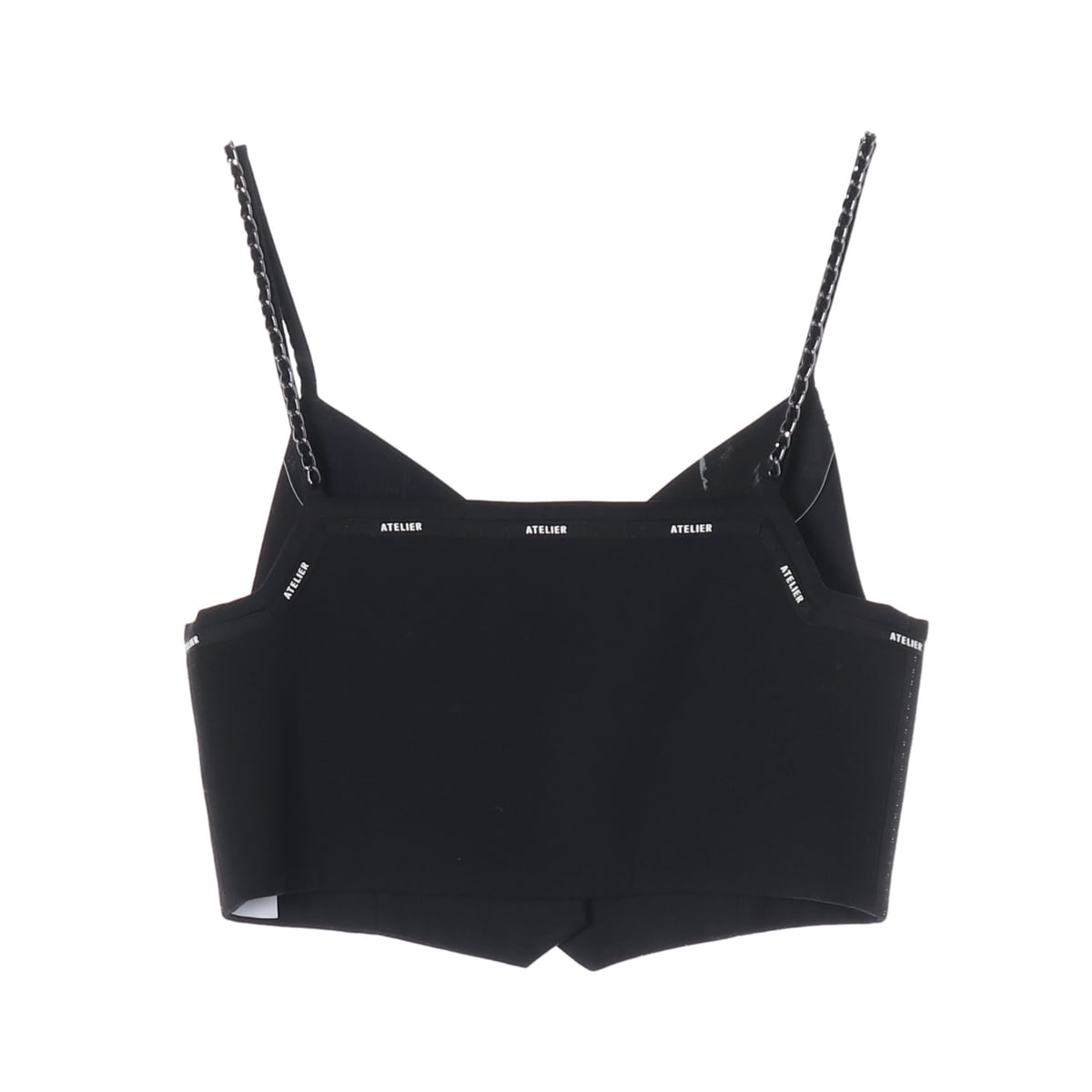 럭키슈에뜨 21FW 체인 슬리브 뷔스티에 베스트 크롭 탑 상세 이미지 2