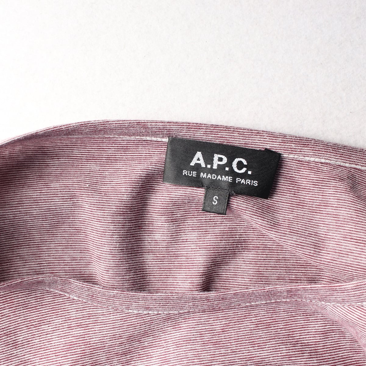 아페쎄 APC 코튼 포켓 스트라이프 7부 티셔츠 상세 이미지 3