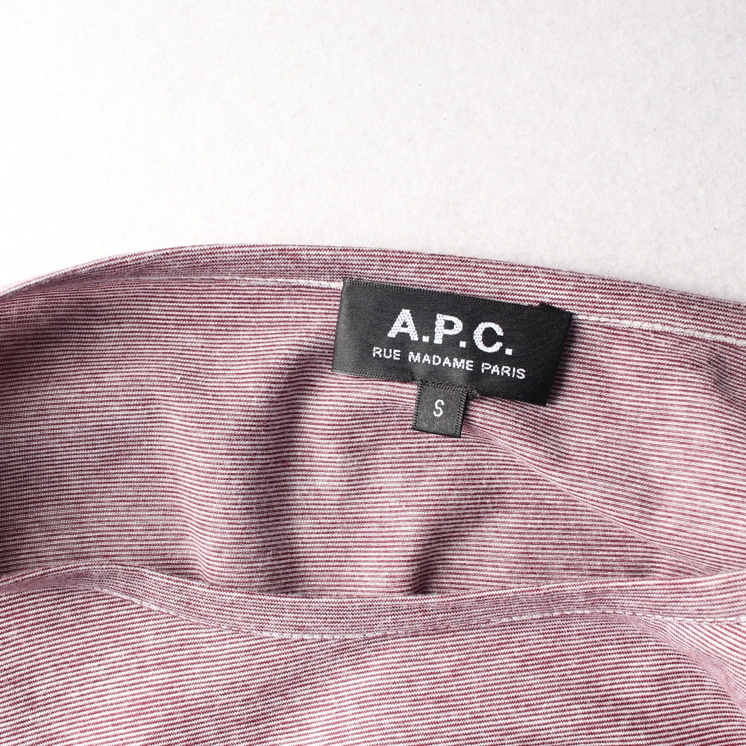 아페쎄 APC 코튼 포켓 스트라이프 7부 티셔츠 이미지 3