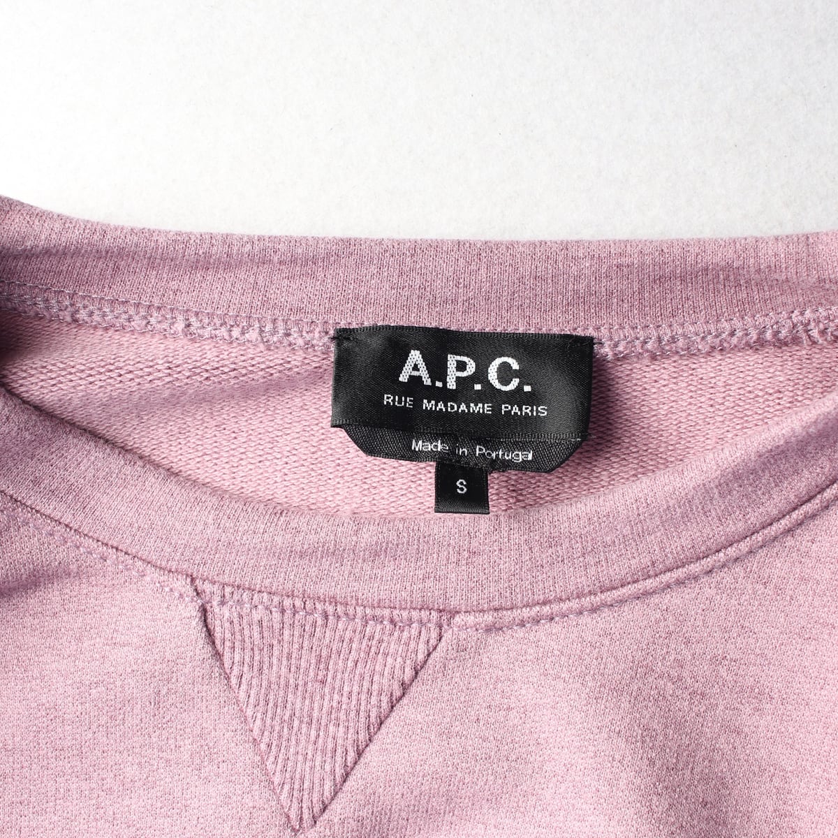 아페쎄 APC 코튼 울 블렌드  베이직 라운드넥 맨투맨 스웨트셔츠 퍼플  상세 이미지 3