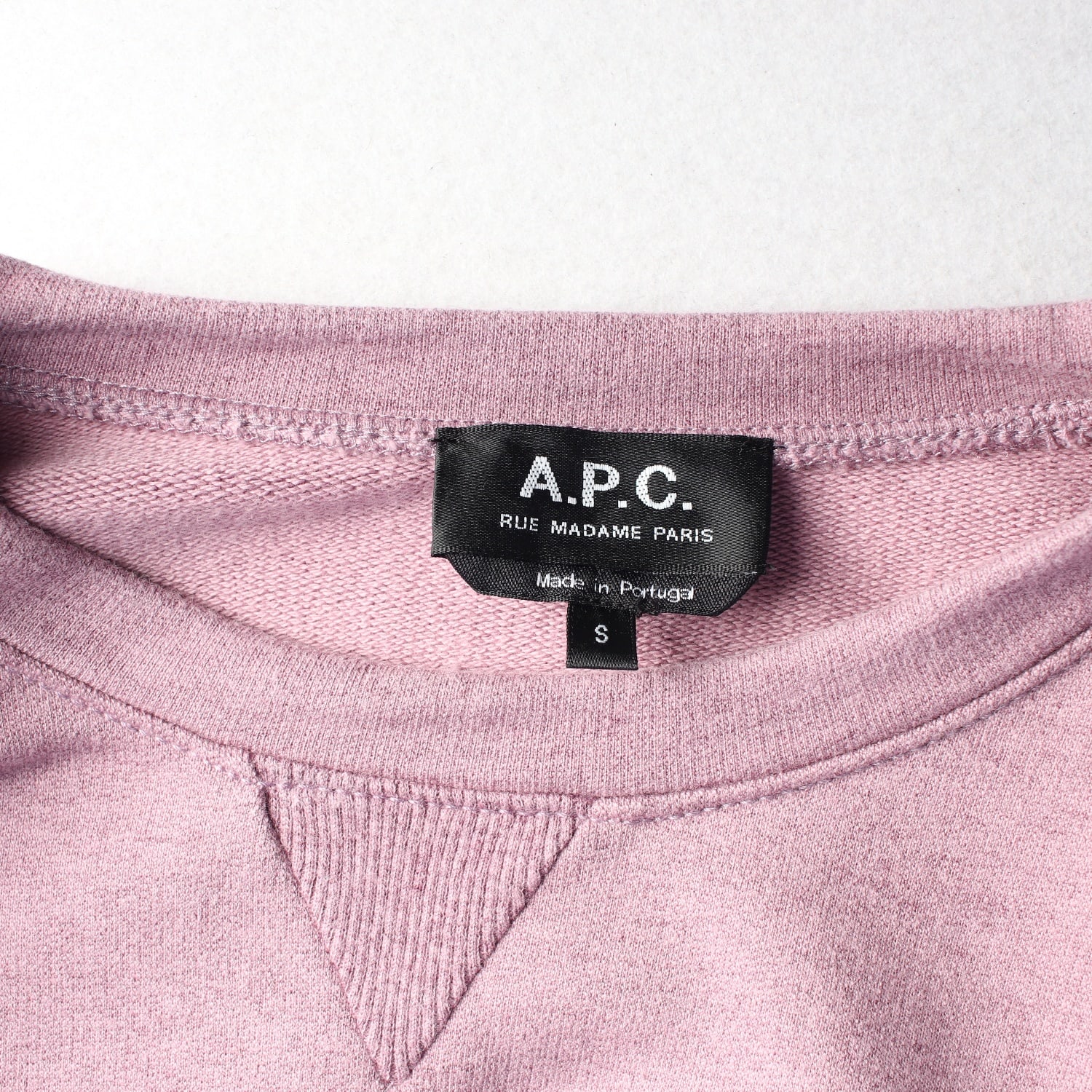 아페쎄 APC 코튼 울 블렌드  베이직 라운드넥 맨투맨 스웨트셔츠 퍼플  이미지 3
