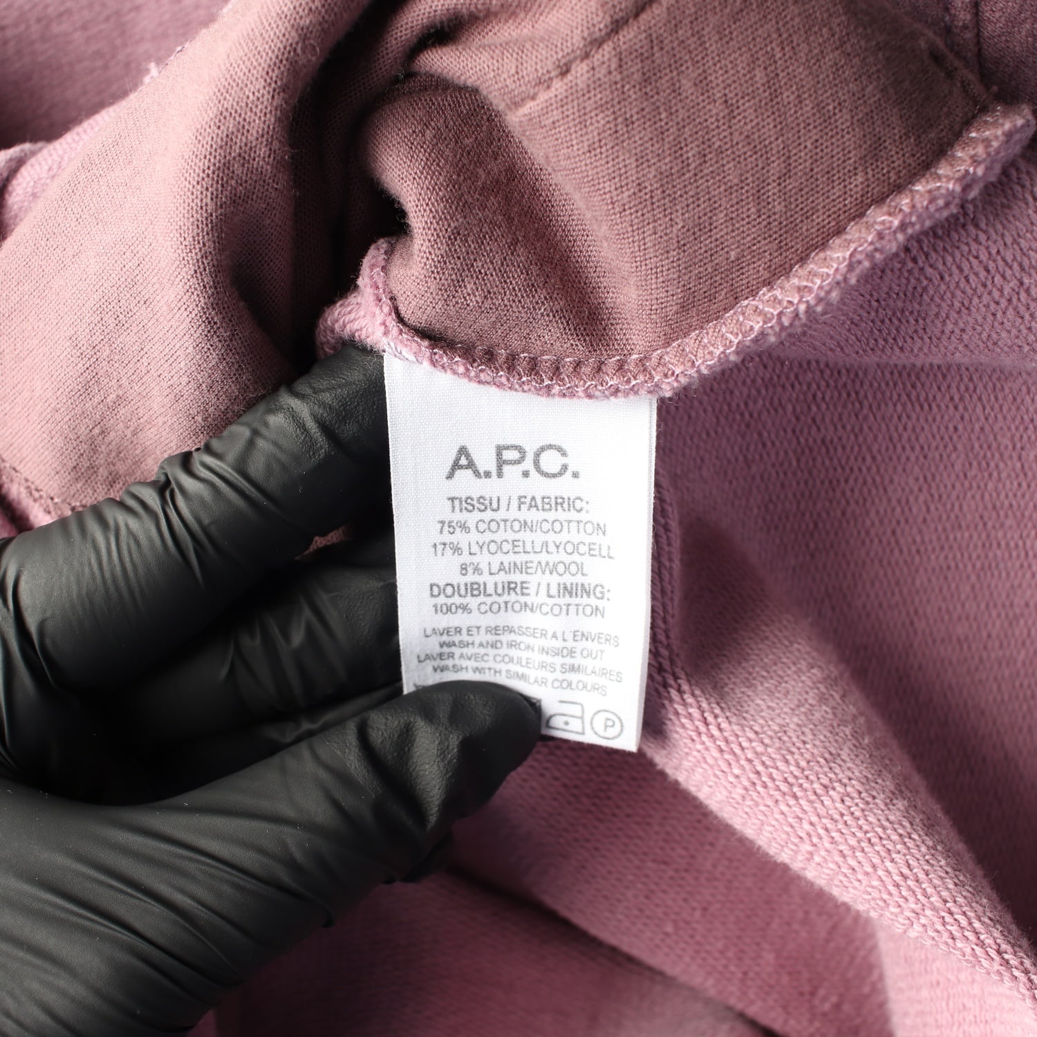 아페쎄 APC 코튼 울 블렌드  베이직 라운드넥 맨투맨 스웨트셔츠 퍼플  이미지 4