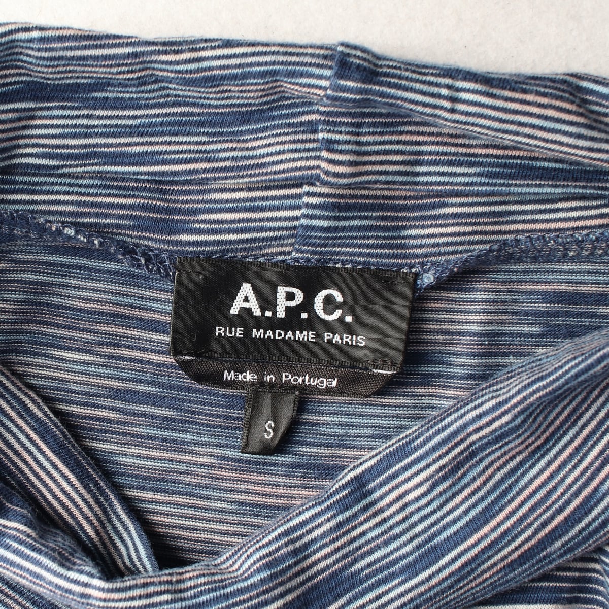 아페쎄 APC 멜란지 블루 하프넥 터틀넥 긴팔 티셔츠 상세 이미지 3