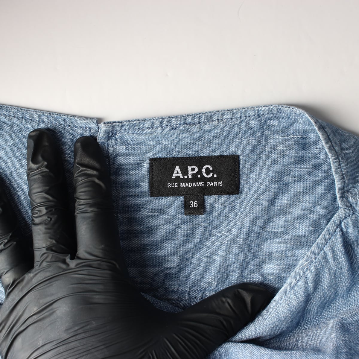 아페쎄 APC 린넨 코튼 보트넥 벨 슬리브 반팔 블라우스 상세 이미지 3