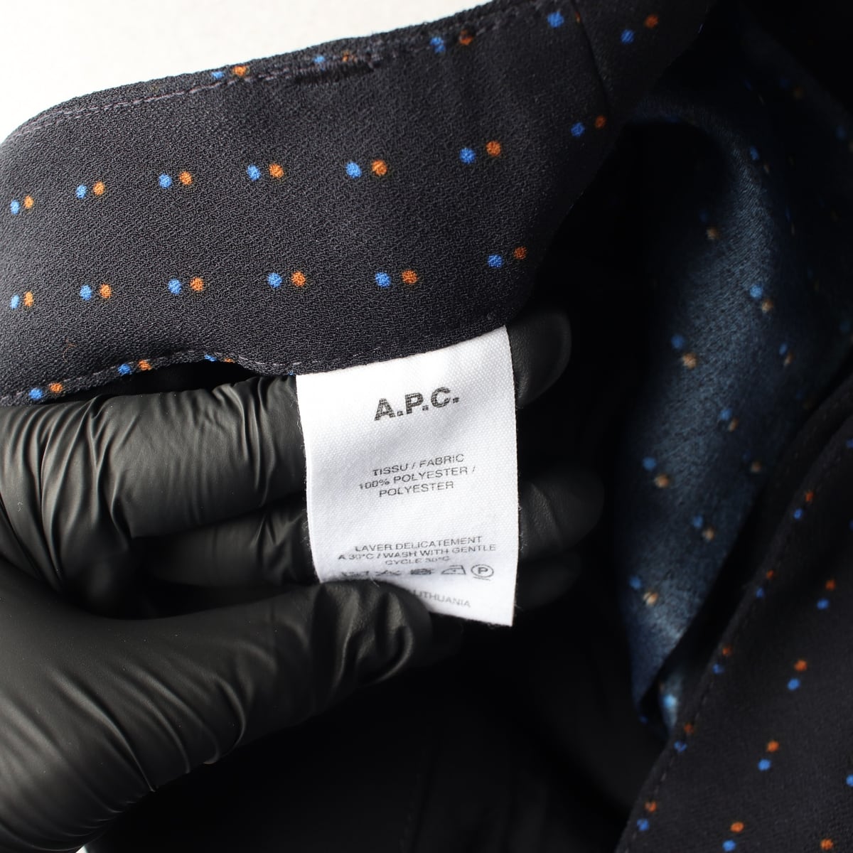 아페쎄 APC 도트 패턴 스트레이트핏 밑단 슬릿 슬랙스 상세 이미지 4
