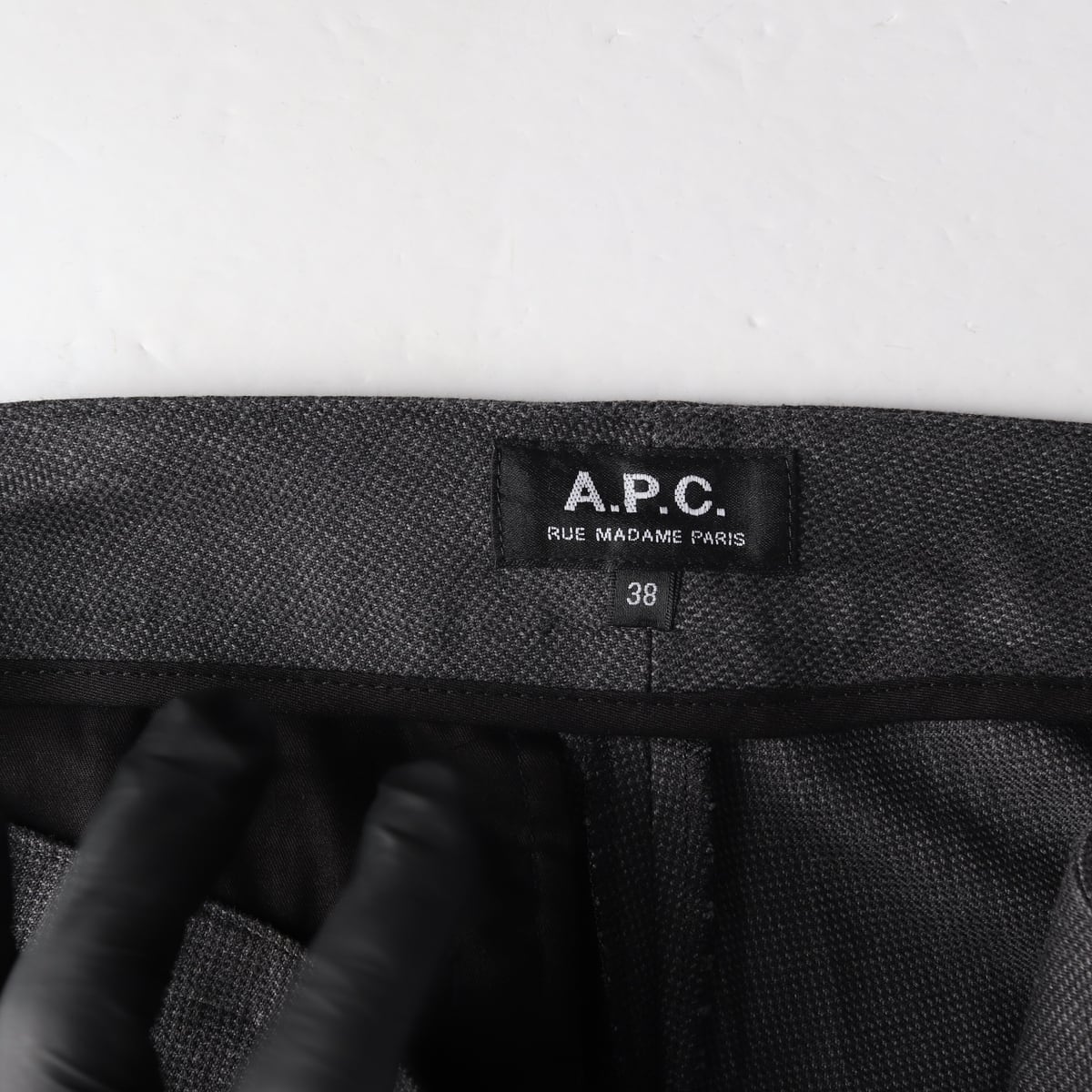 아페쎄 APC 코튼 슬림핏 잔체크 슬랙스 팬츠 트라우저 상세 이미지 3