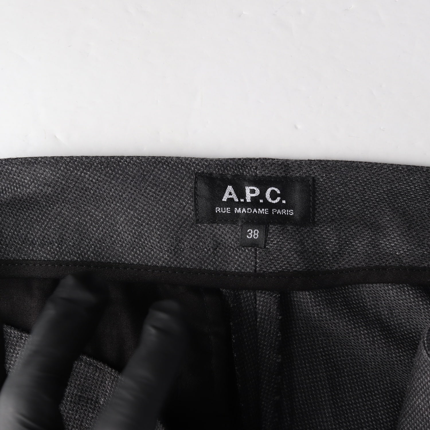 아페쎄 APC 코튼 슬림핏 잔체크 슬랙스 팬츠 트라우저 이미지 3
