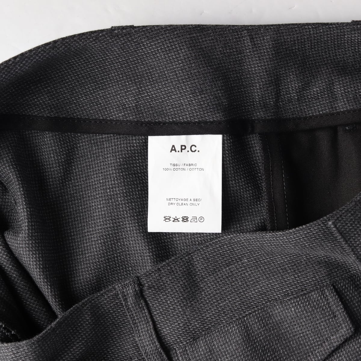 아페쎄 APC 코튼 슬림핏 잔체크 슬랙스 팬츠 트라우저 상세 이미지 4