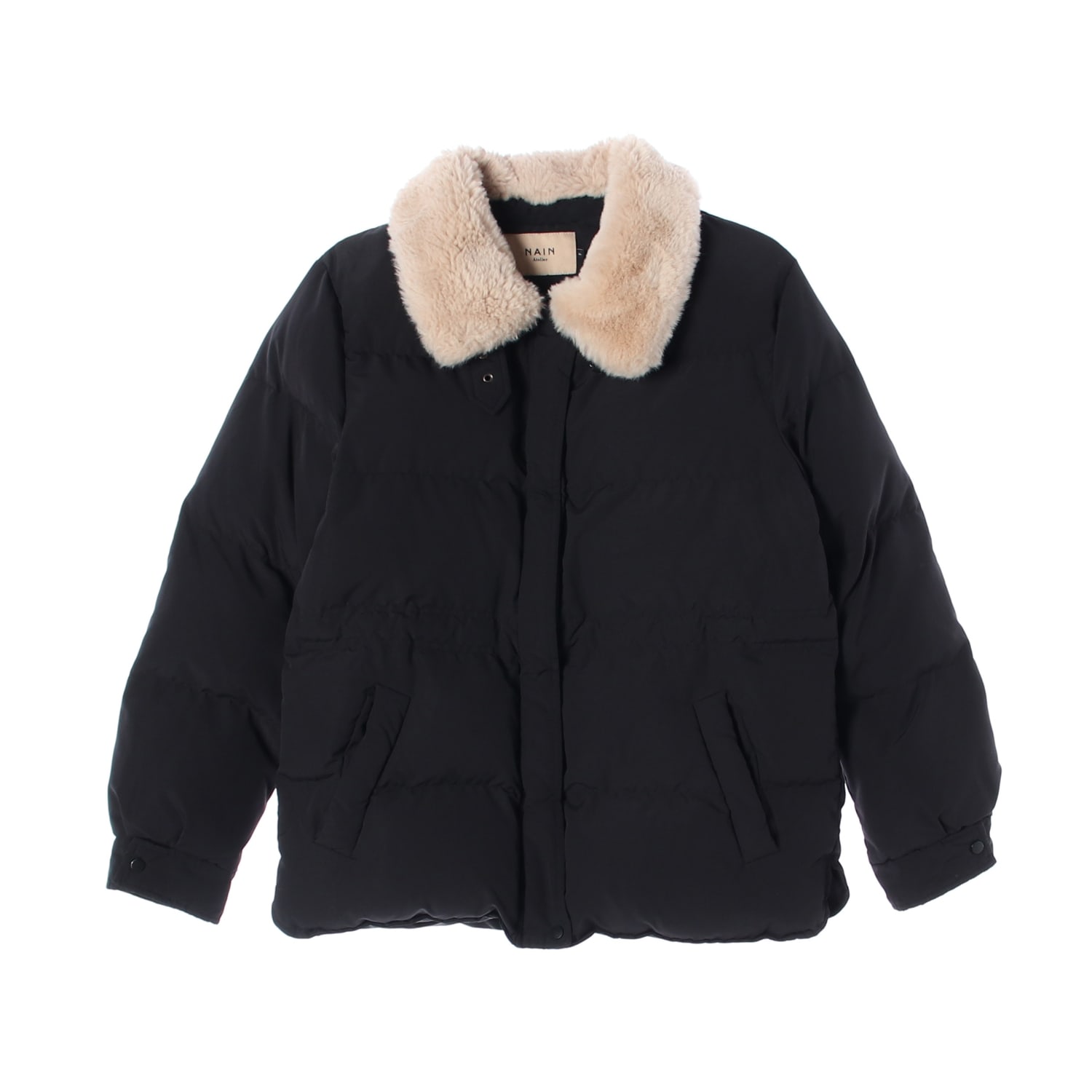 아틀리에 나인 21FW 퍼 칼라 숏 패딩 이미지 1