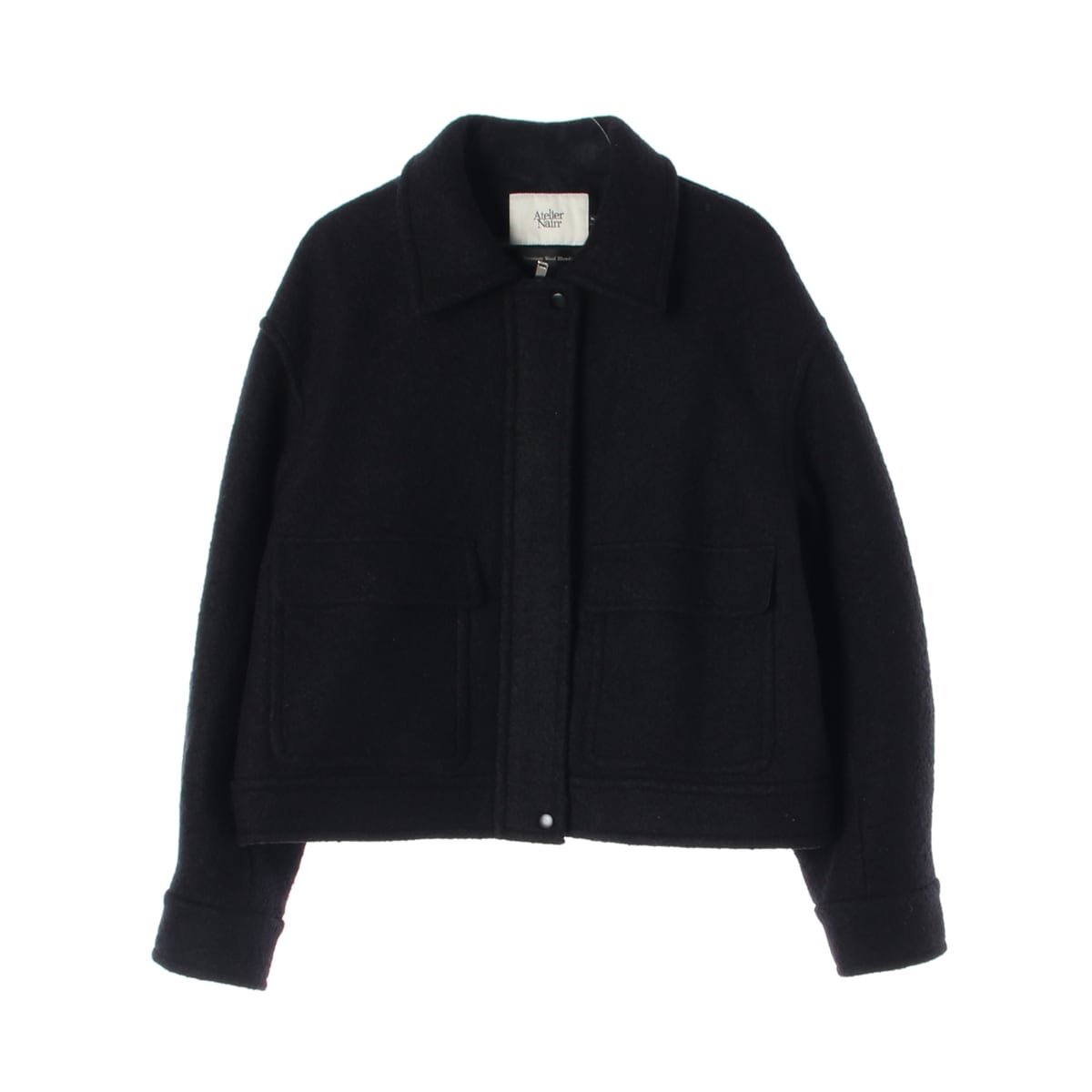 아틀리에 나인 23FW 프리미엄 울 블렌드  봄버 재킷 상세 이미지 1