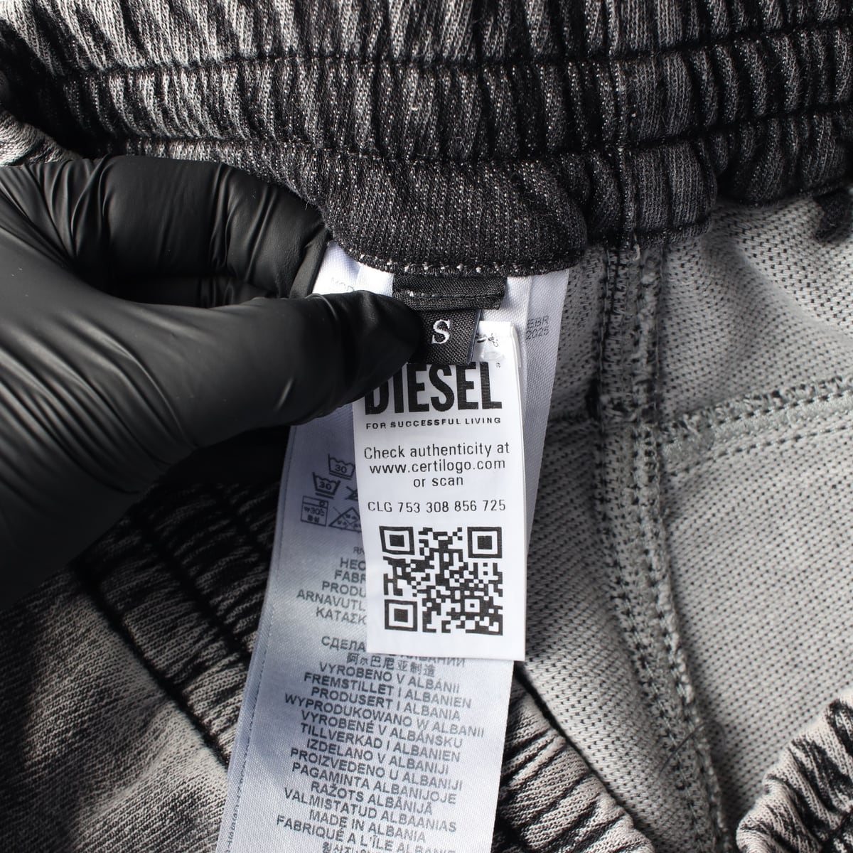 디젤 x 호시 24SS 마티안스 워싱 밴딩 데님 트랙 팬츠 상세 이미지 3